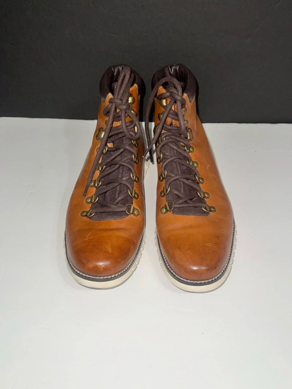 Cole Haan I Zero Grand I Men's I Brown Leather Lace-Up Boots